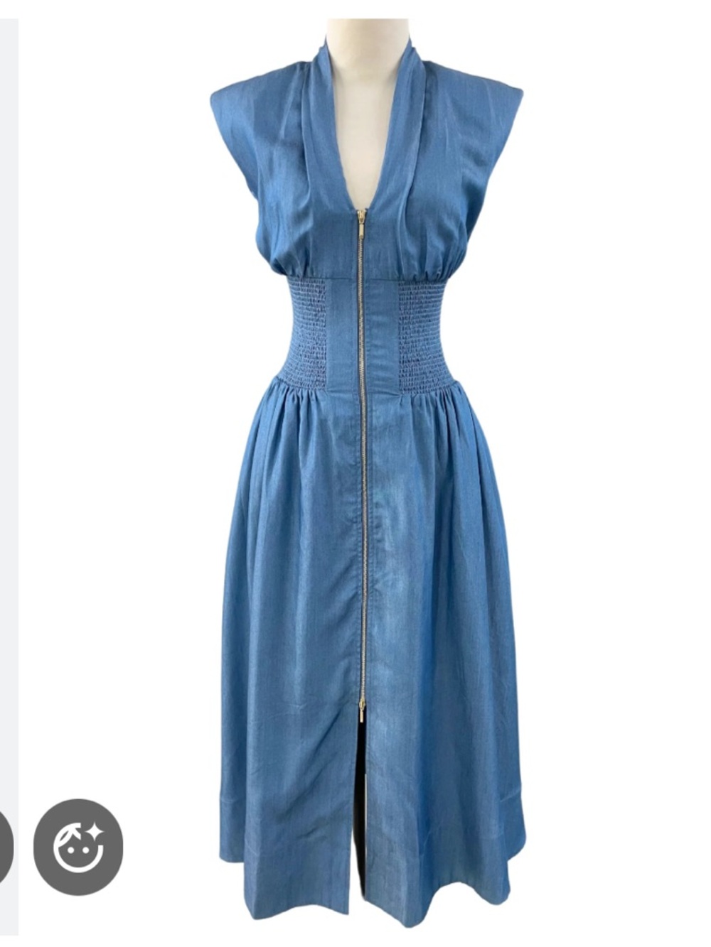 RESET by Jane Vicki Chambray Dress Size Large